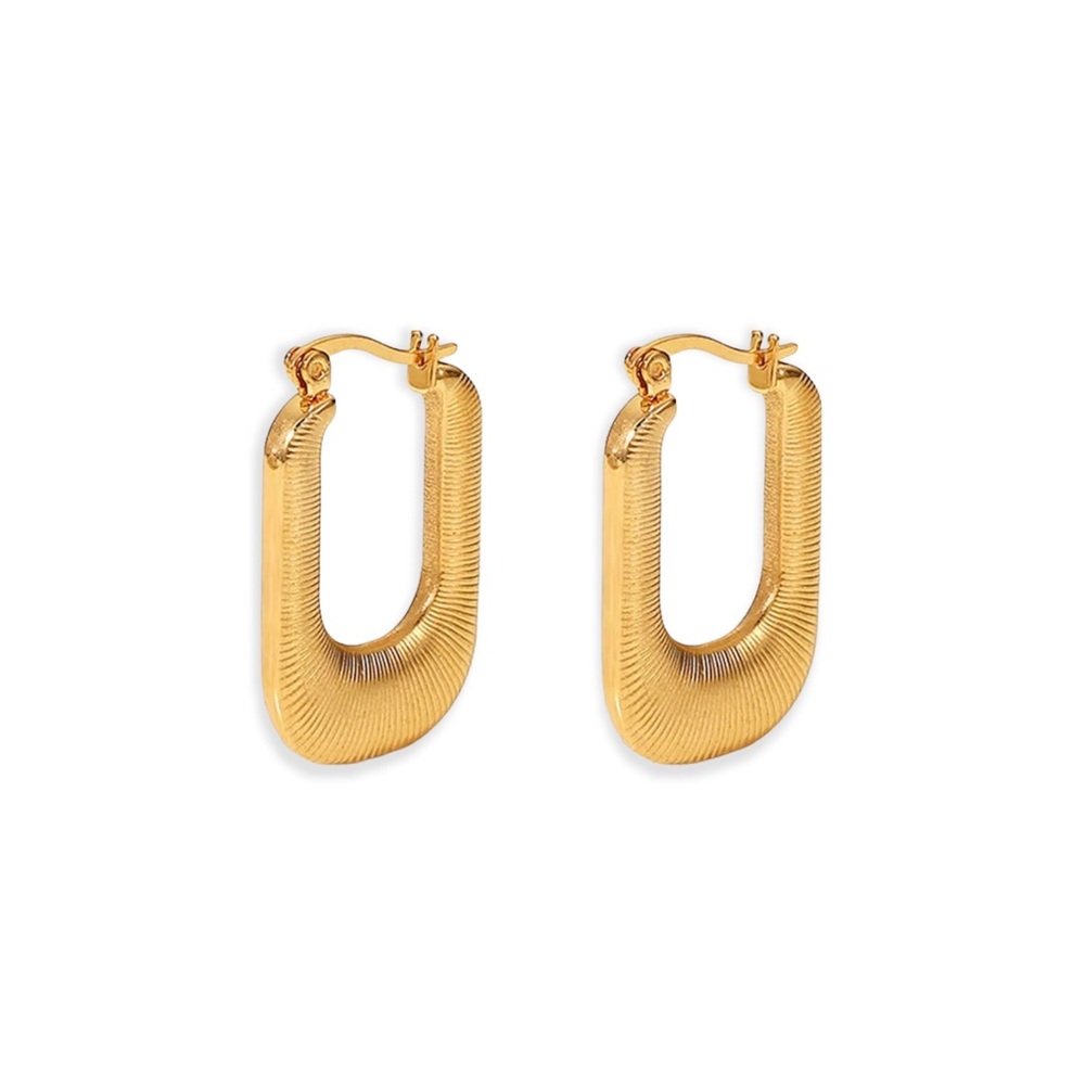 Tulum Gold Hoops - Picture 2 of 3